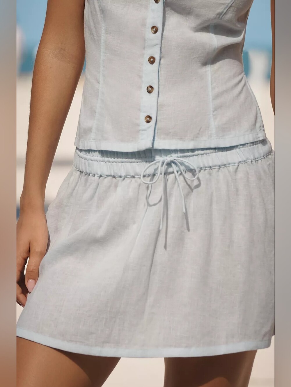 Anthropologie Dickie Mini Skirt in Ice Water from Celandine